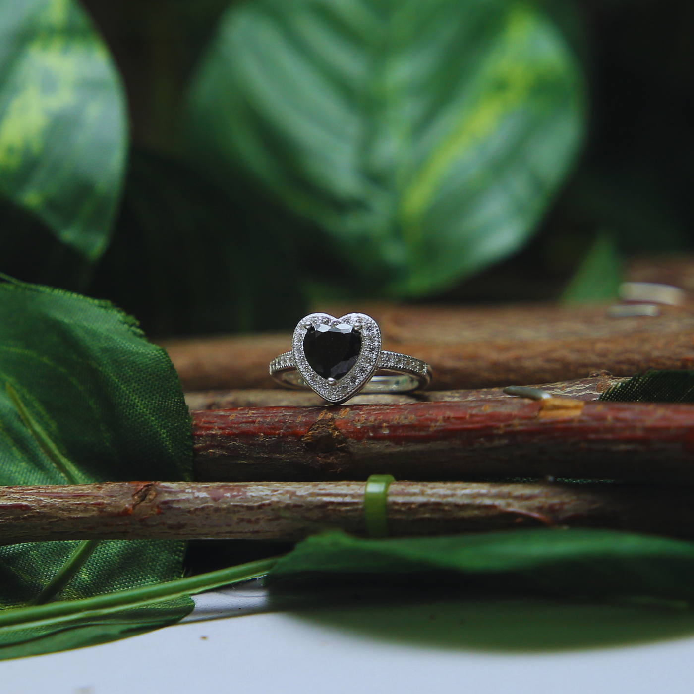 Midnight Heart Ring