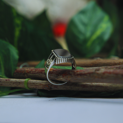 Onyx Silver Statement Ring