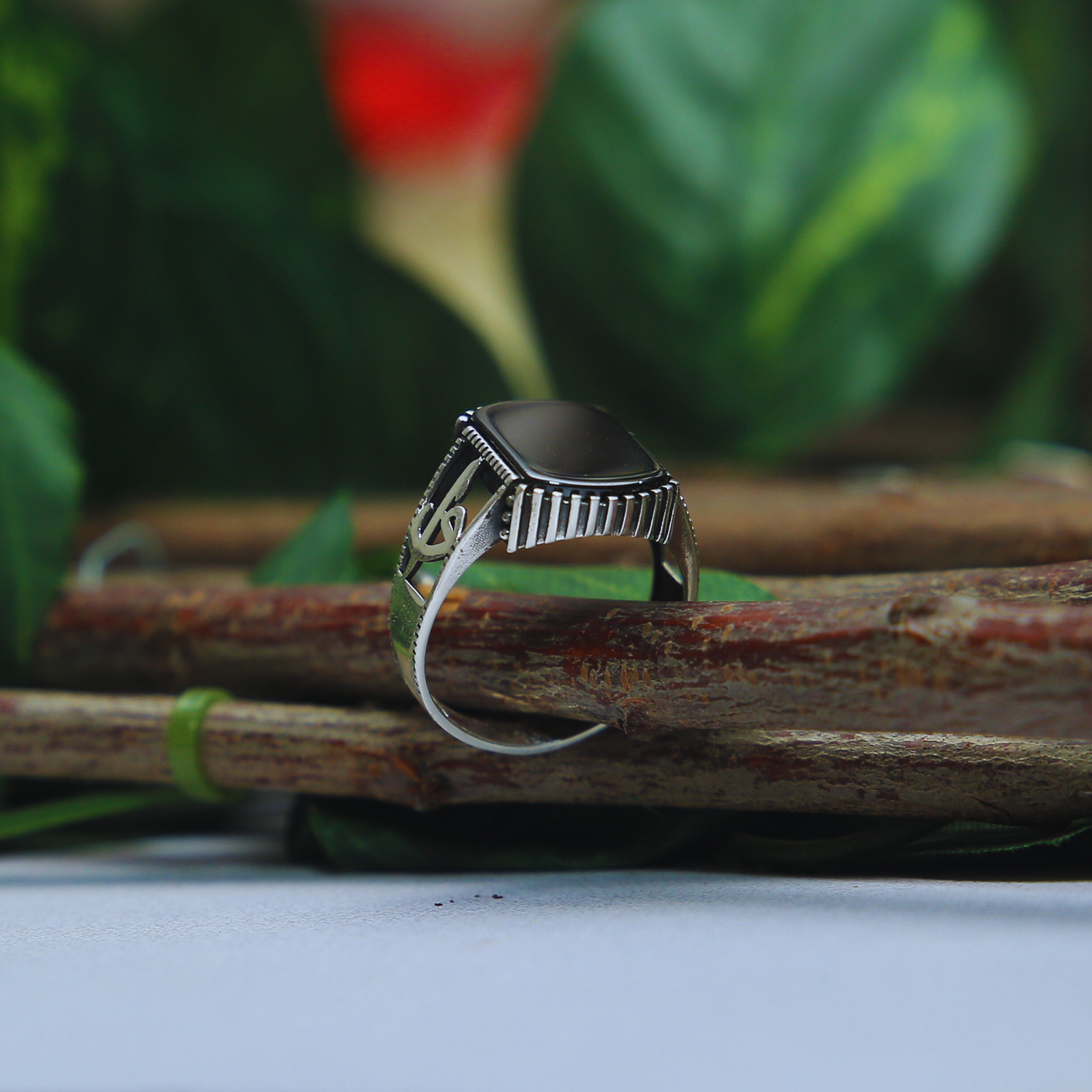 Onyx Silver Statement Ring